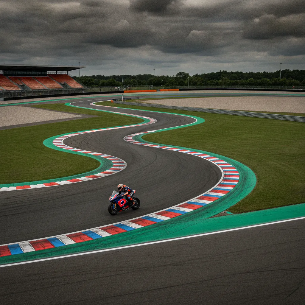 A view of the famous final chicane at the TT Circuit Assen, home of the Dutch Grand Prix.
